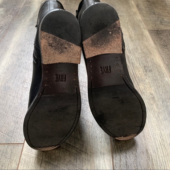 Frye Molly Button Black Leather Tall Riding Boot 7 1/2B - Picture 7 of 12